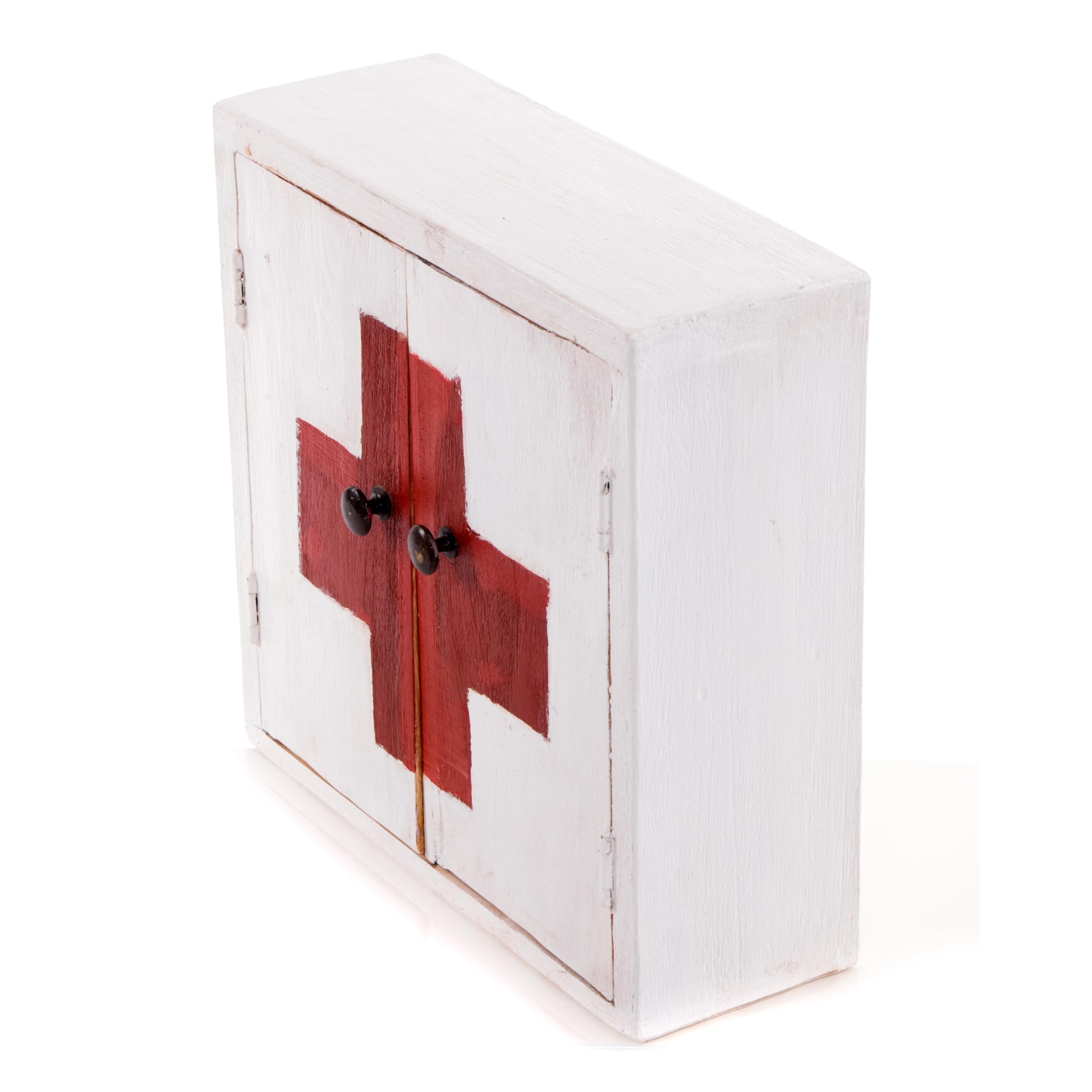 Armoire à pharmacie – Medic 35 – 35 x 35 x 13 cm (h x l x p) – En acajou – Armoire murale au design vintage retapé chic