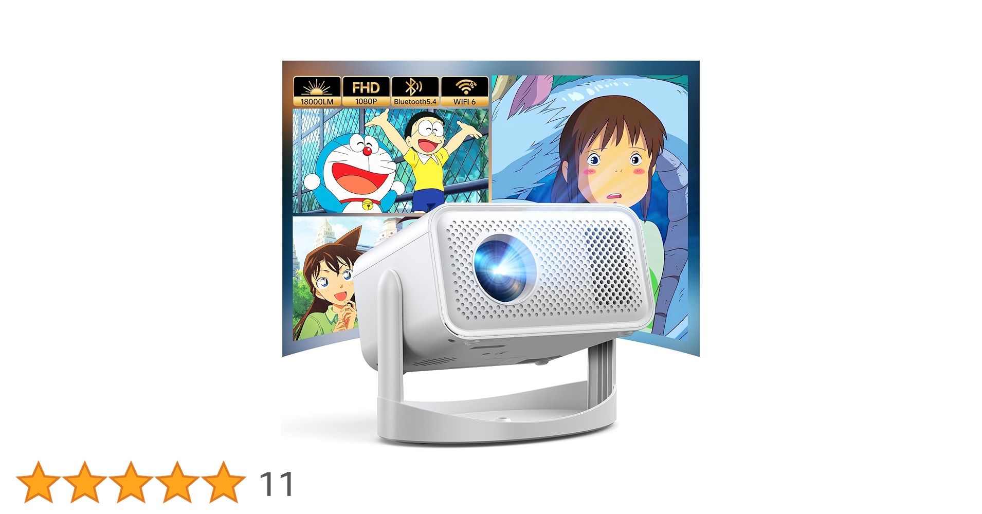 2025最新✨プロジェクター 小型 軽量 天井投影 家庭用 自動台形補正 新品 Amazon | 【2025年新登場】Sawcnreo プロジェクター 天井投影