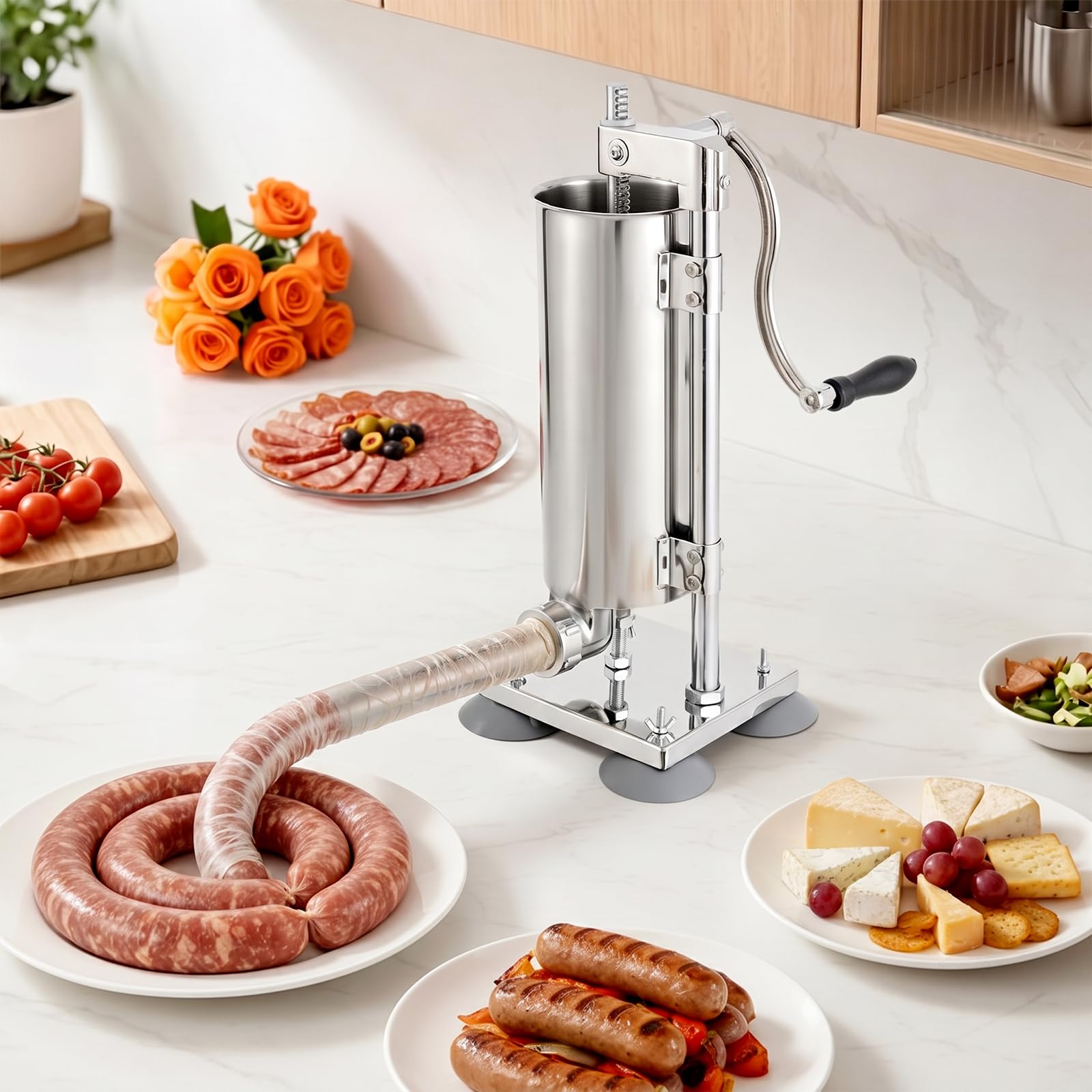 Machine à saucisses verticale en acier inoxydable 3 l