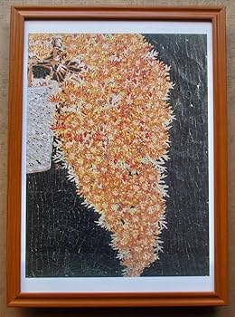 山下清、【小菊に蜂】、希少な額装用画集より、美品、日本人画家 山下清、【小菊に蜂】、希少な額装用画集より、美品、日本人画家