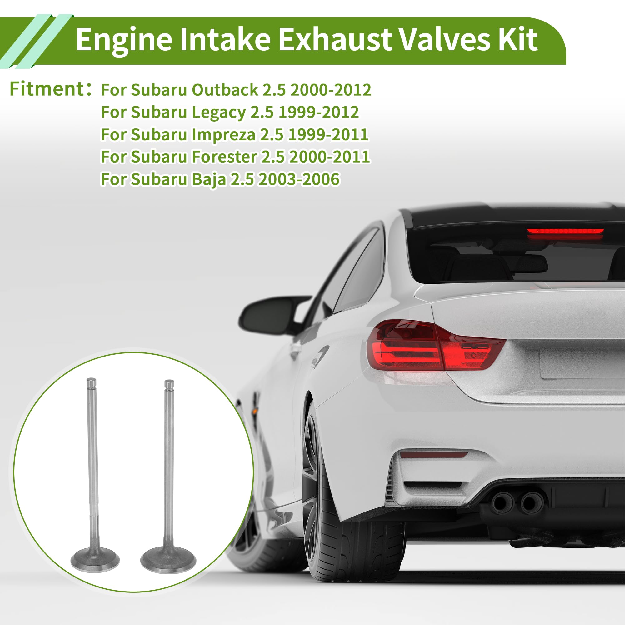 No.13201AA361 Kit Valvole Di Aspirazione E Scarico Motore Per Subaru Outback 2.5 2000-2012 16 Pezzi Guarnizioni Valvole Di Aspirazione E Scarico 1 Set