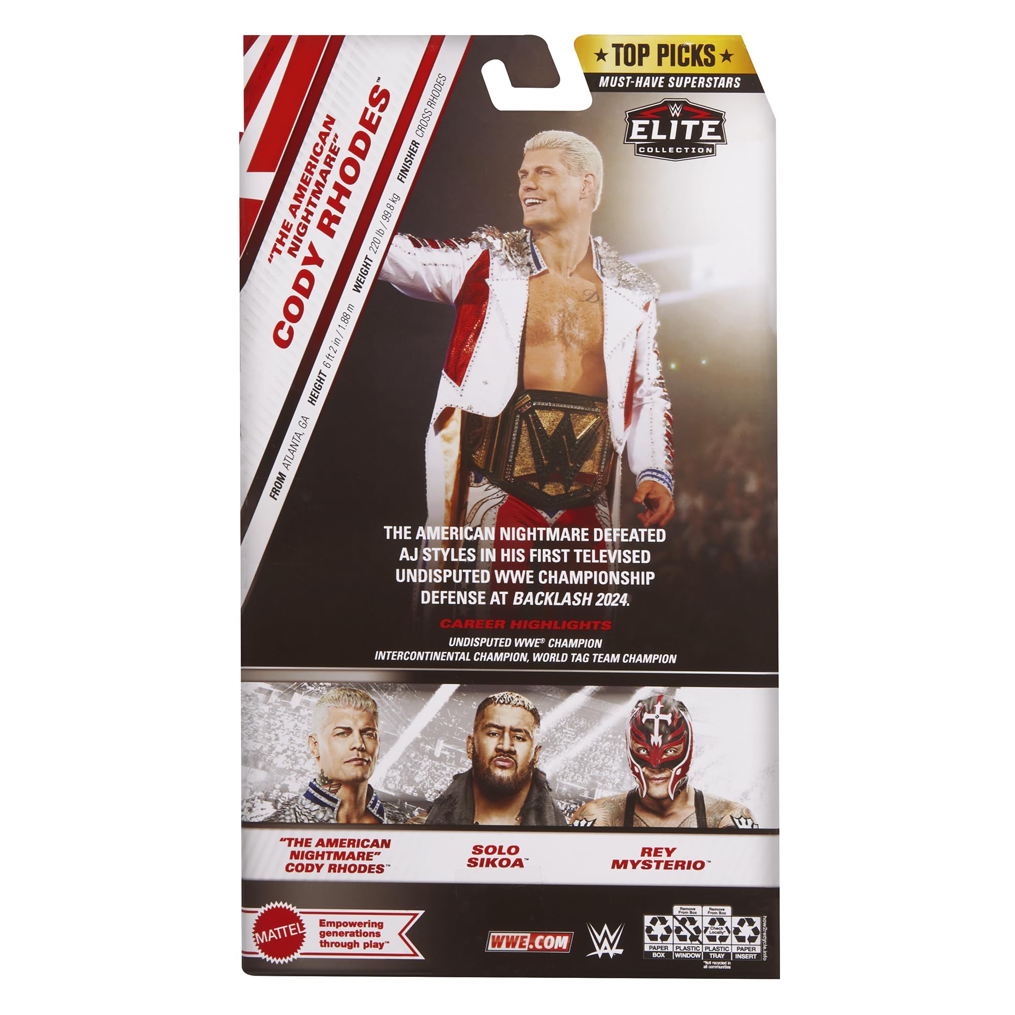 WWE Cody Rhodes (RWB) Elite Meilleurs choix 2025 (vague 4)