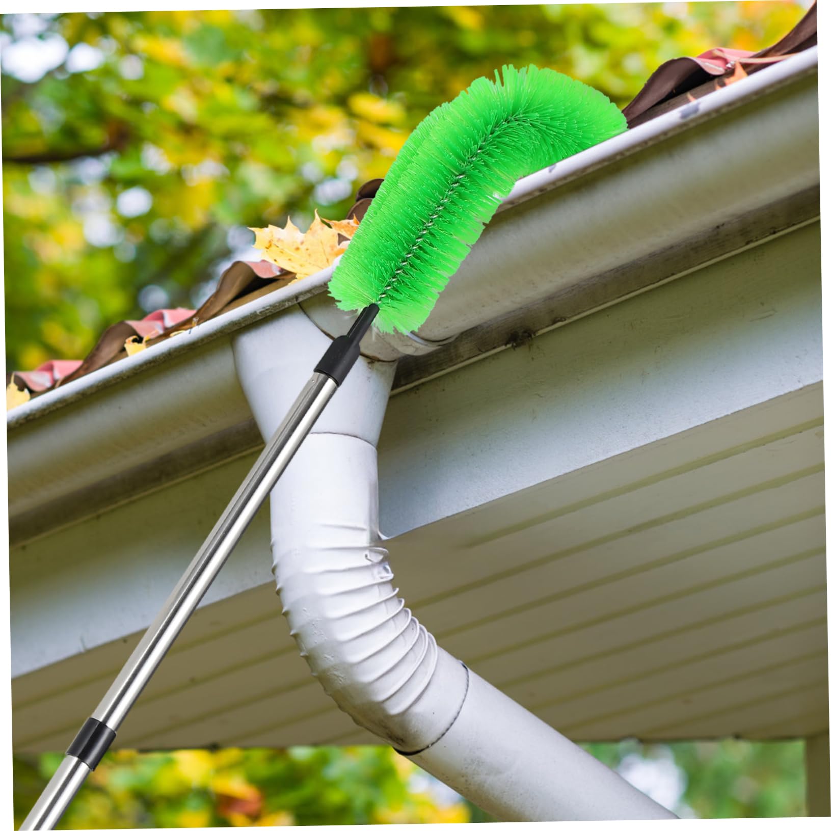 ABOOFAN 1juego Escobilla De Limpieza De Canalones Ajustable Varillas Extensibles Para Techos y Áreas De Difícil Acceso Herramientas De Limpieza Doméstica Para Mantener La Higiene Del