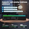 Digital Alarm Clock, Digital Clock for Bedrooms with Night Light, LED Clock Dual Alarm, Adjustable Brightness, RGB Lamp Strip Lights Pickup Light Sound Control Music Rhythm for Bedside, Gaming PC & TV