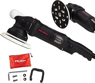 - Maxshine M21 Pro Dual Action Polisher – 21 mm Long Throw, 1000 W Power, 6″ Backing Plate, Variable Speed 2,200–5,000 OPM, Low Vibration Grip – Professional Car & Marine Paint Correction Buffer