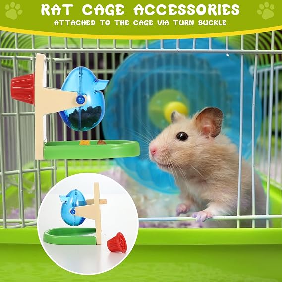 2 Pack Rat Enrichment Toys - Interactive Foraging & Puzzle Games, Treat Dispensing Slow Feeder for Rat, Hamster, Chinchilla, Hedgehog