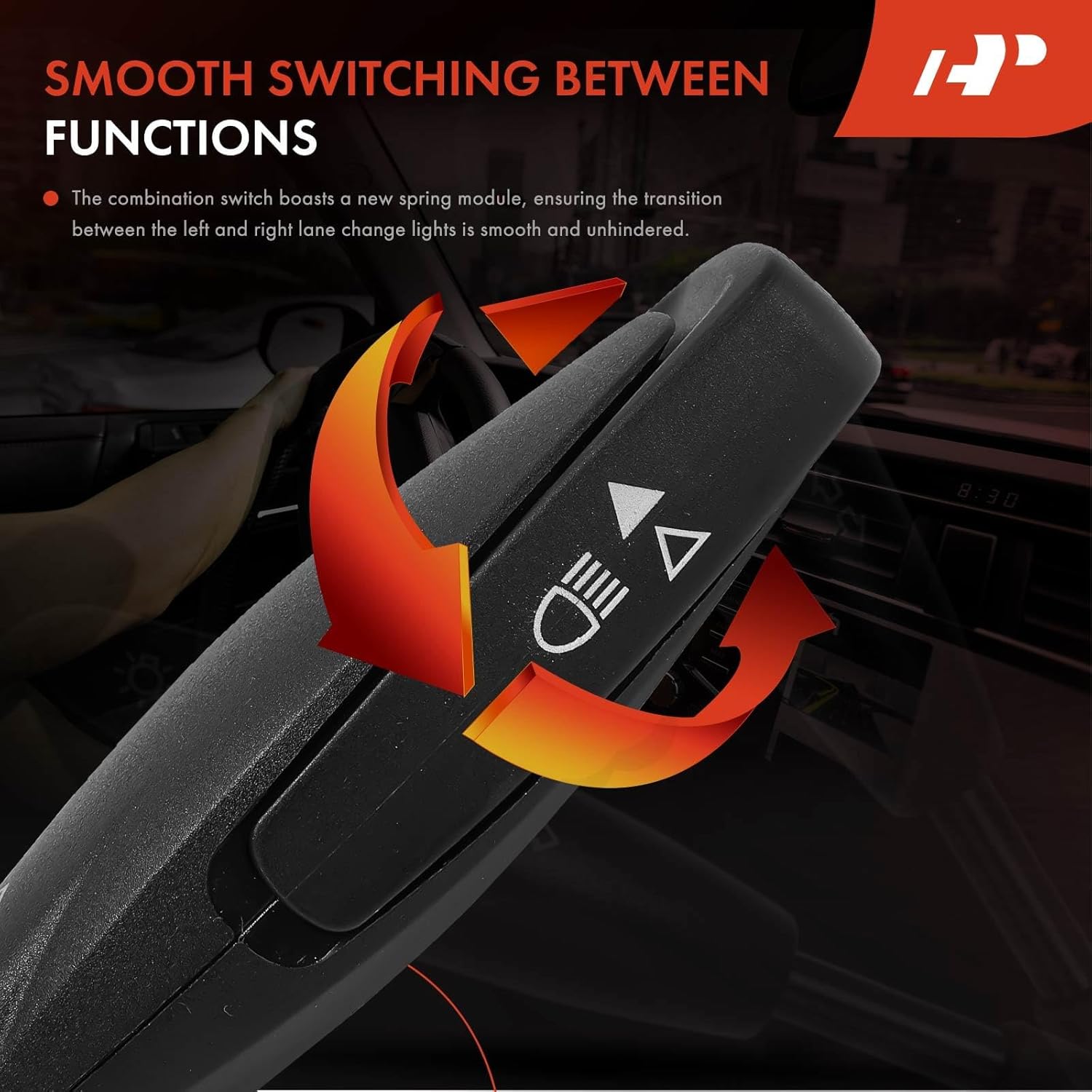 A-Premium Turn Signal Switch, Multifunction Switch Lever Compatible with Ford Fiesta 2011/2015-2019