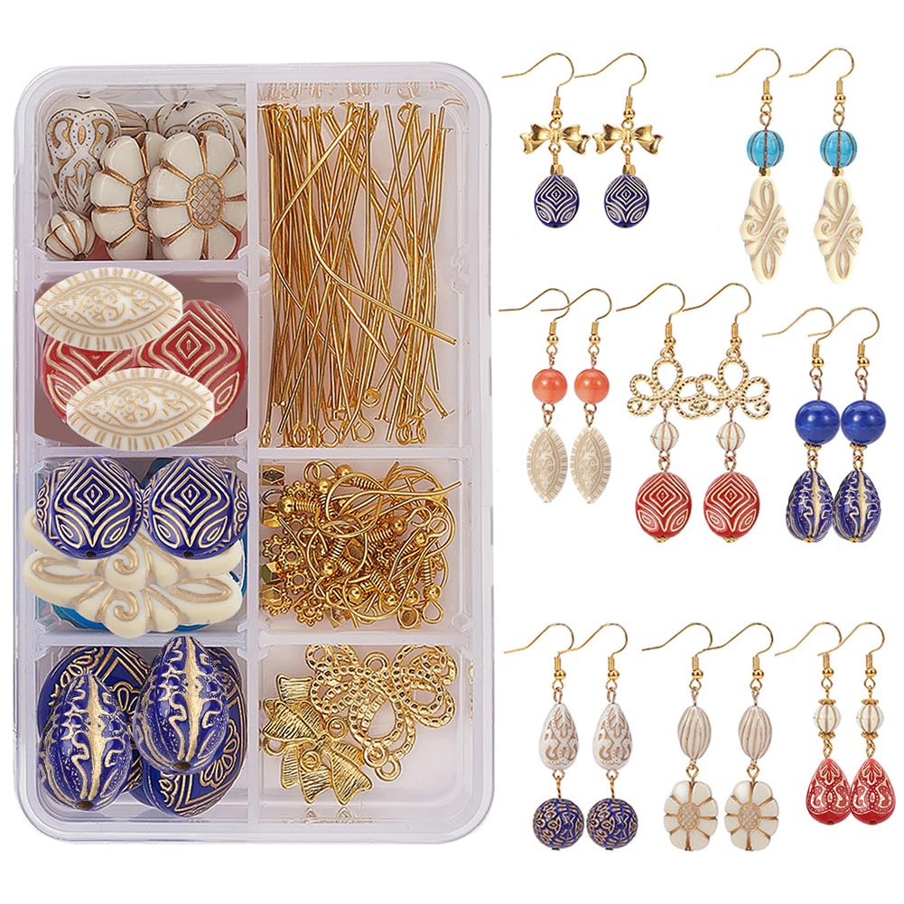 SUNNYCLUE 1 x doe-het-zelf doos, 10 paar Keltische trinity, bloem van het leven, connector bedels voor het maken van sieraden, Infinity Love