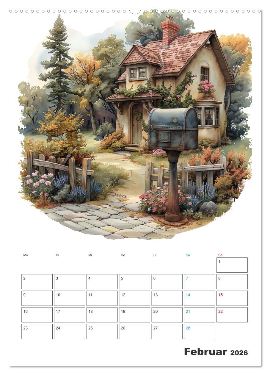 Zeitreise - Der vintage Briekasten Kalender (Wandkalender 2026 DIN A2 hoch), CALVENDO Monatskalender: Ob als funktionaler Postempfänger oder ... auf einzigartige Weise. (CALVENDO Kunst)