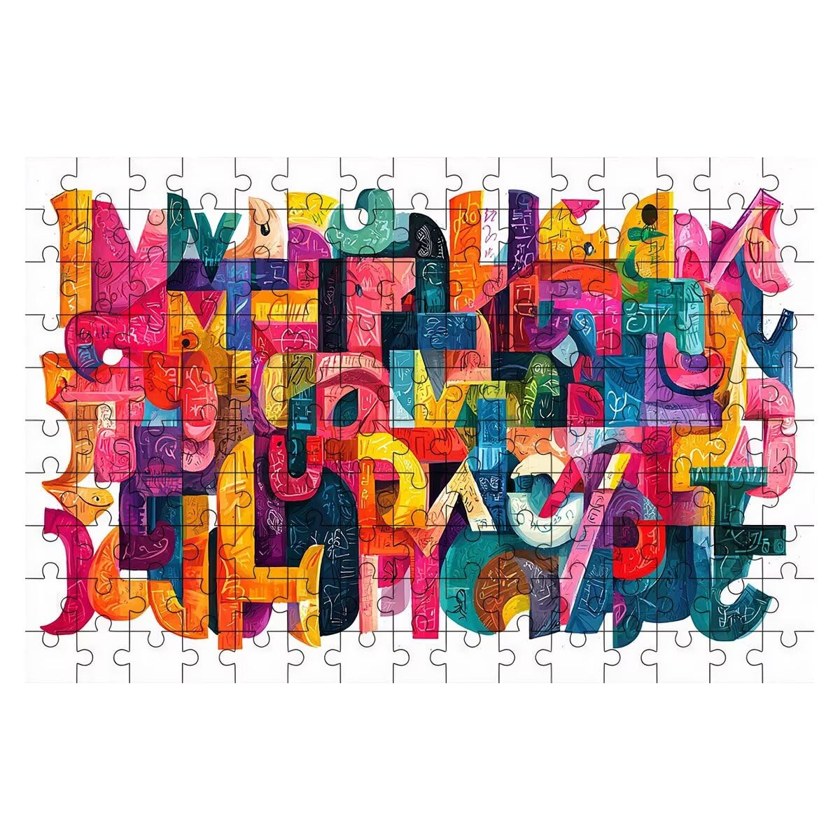 Puzzle 5000 elementów dla dorosłych, puzzle 5000 elementów abstrakcyjnych, kolorowe puzzle dla dorosłych z wykwintnym pudełkiem do pakowania, gry edukacyjne, duże drewniane puzzle na prezent dekoracje