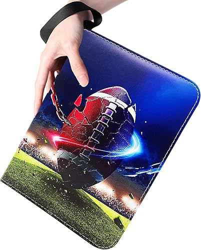 Miniatura 7 de Carpeta de tarjetas de fútbol para 900 tarjetas, 9 bolsillos, colecciones de tarjetas, 50 páginas, soporte de tarjetas de doble cara con cremallera,