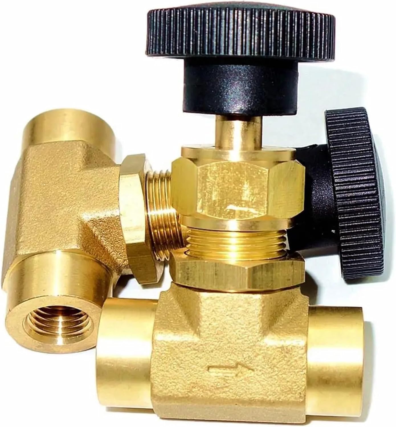 1/4" NPT Female Brass Needle Valve Flow Control Pressure 3000 PSI Plumbing Propane Gauge Water Gas Oil Fuel