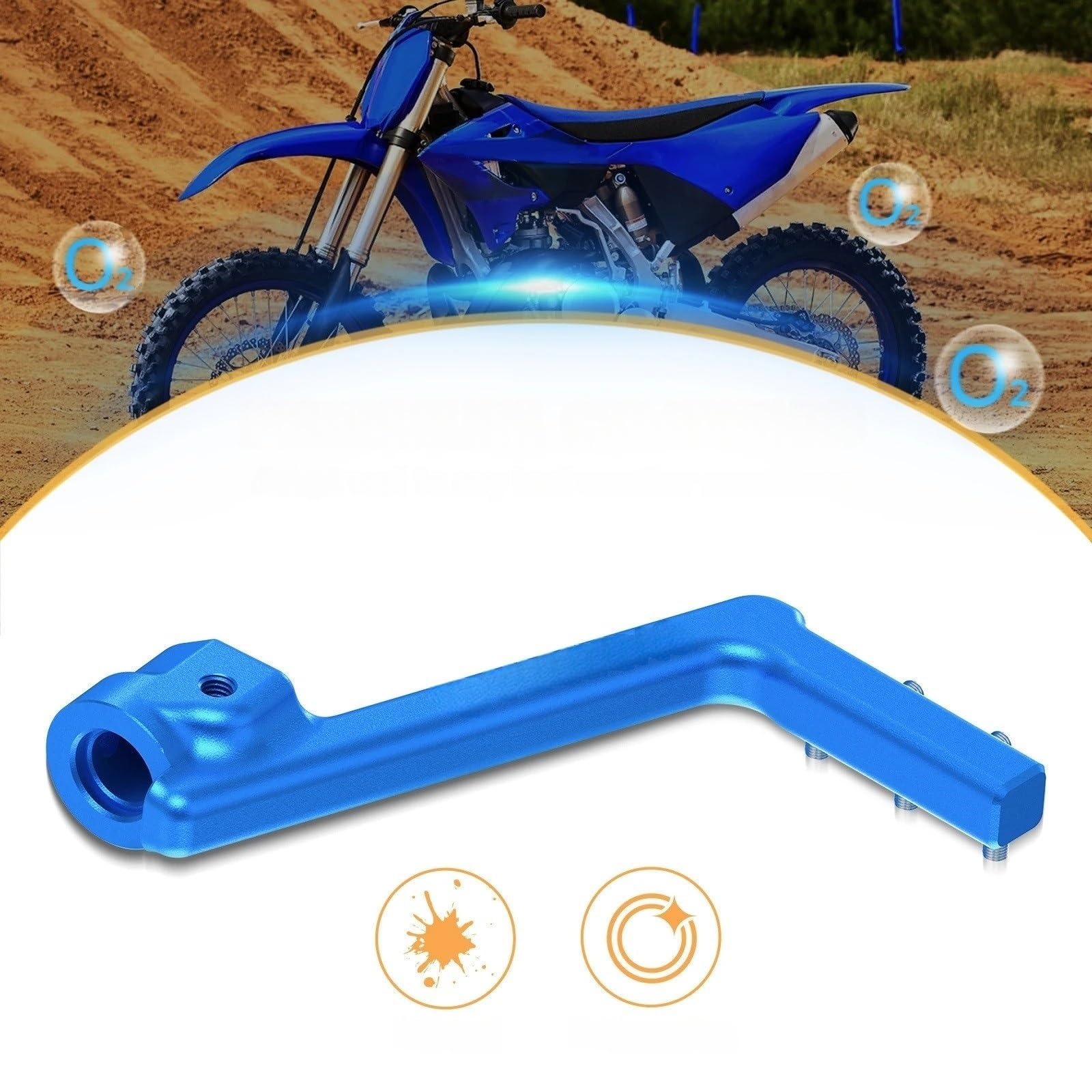 Estriberas de Moto for Y&AMAHA YZ85 YZ 85 2002-2018 2017 2016 2015 2014 2013 Pedal de Palanca de Arranque de Arranque 7075 Aluminio Motocross