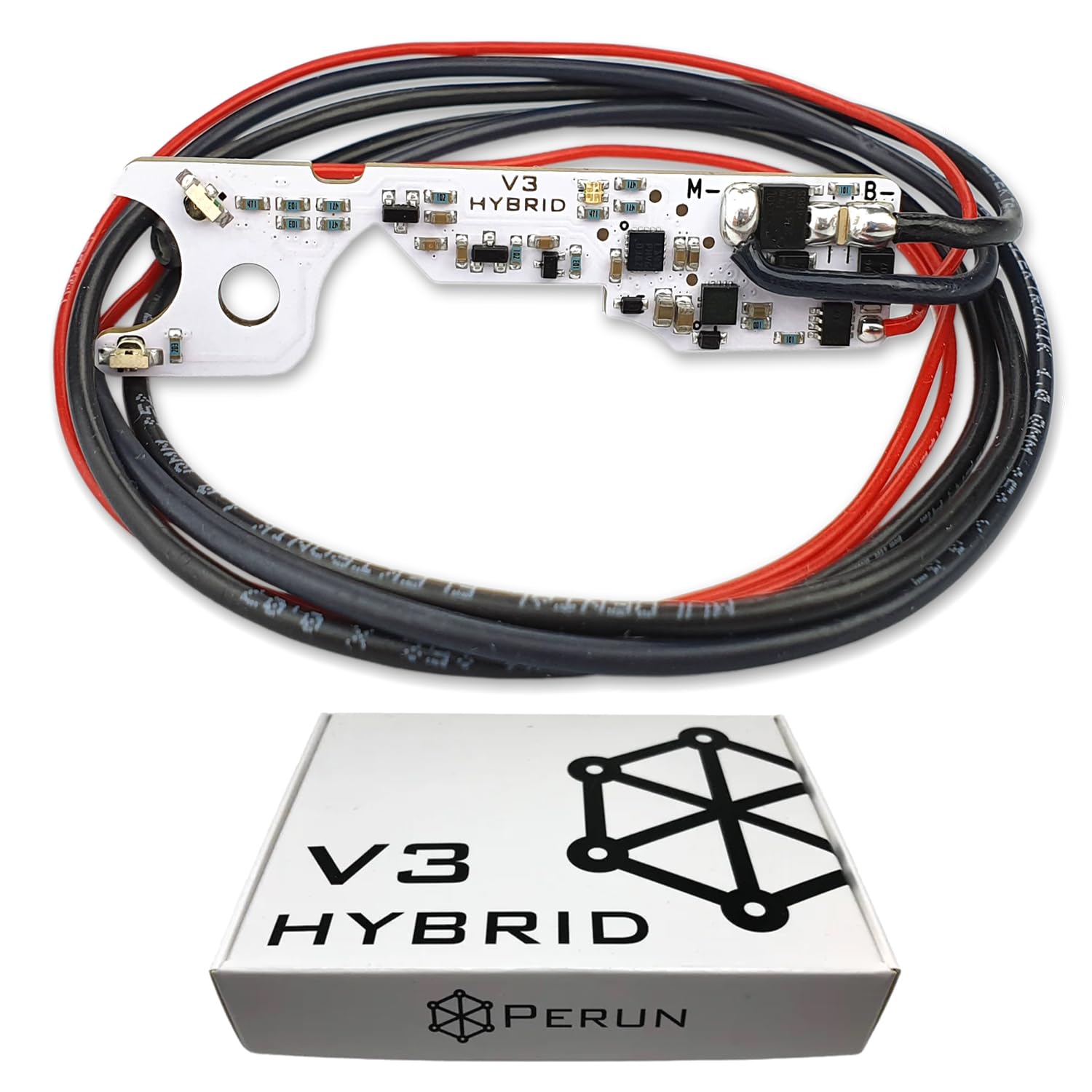 Perun Mosfet Upgrade for AEG Airsoft Rifle V2 Tokyo Marui Gearbox V3, G&amp;G ETU Gearbox, Krytac Kriss Vector, VFC G28/HK417 Gearboxes, and HPA Systems - Programmable Fire Modes, Precocking, DMR Mode