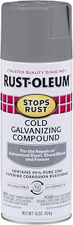 RUST-OLEUM COld Galvanizing Compound, Grays Flat Silver , 16oz. - 7785-830
