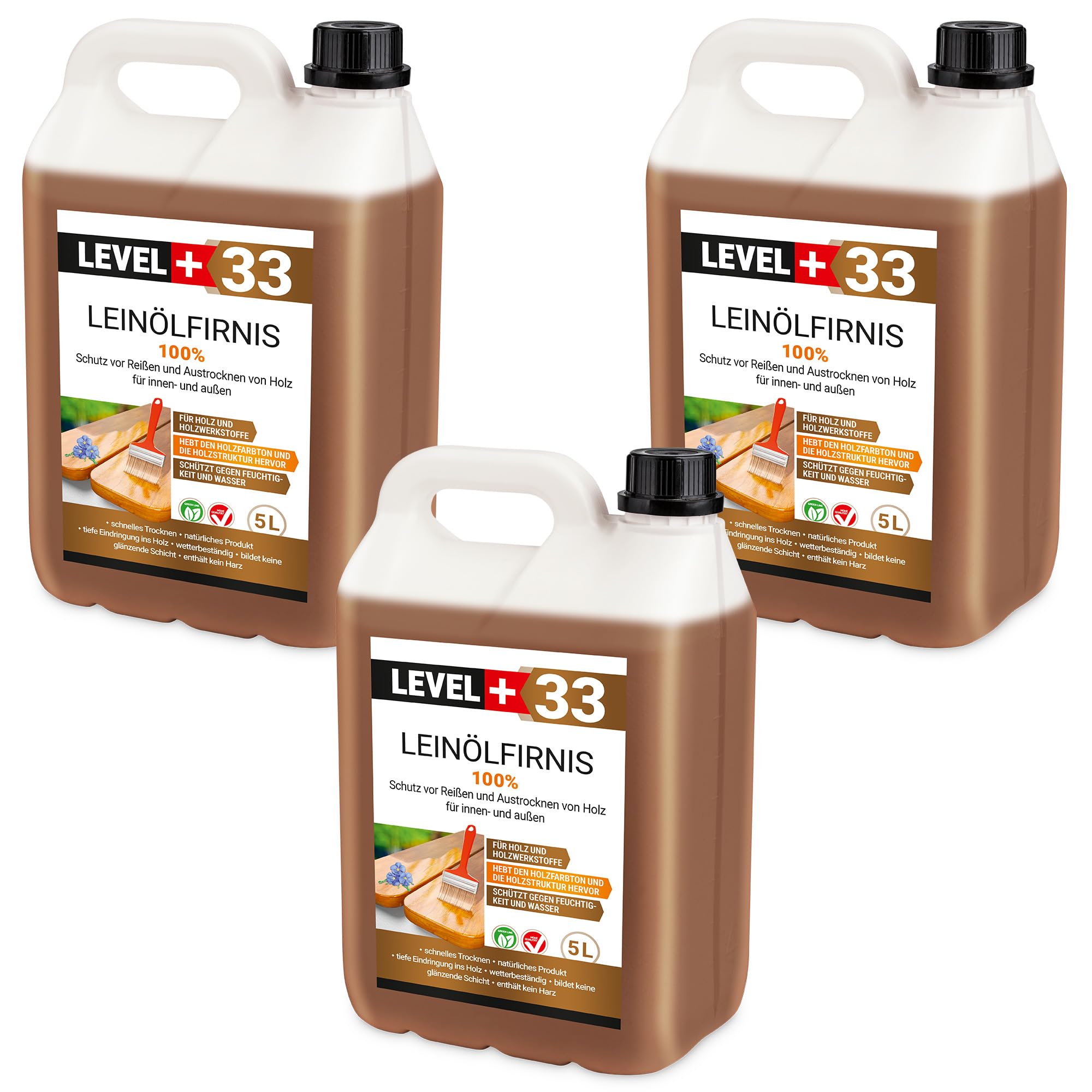 Huile de lin - 15 litres - Protection du bois - Double cuite - Entretien du