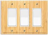 Vista 8 de Placa de interruptor de luz de palanca simple de madera maciza de 4.8 x 3.14 pulgadas, cubierta de interruptor de luz de calidad de madera cruda