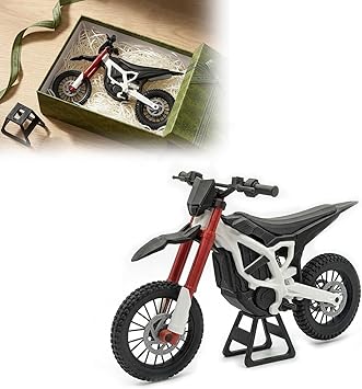 Zenkaelum 110 Scale Electric Dirt Bike Model Compatible with Surron Ultra Bee, Full Suspension Display Model,Includes a Vintage-Style Gift Box