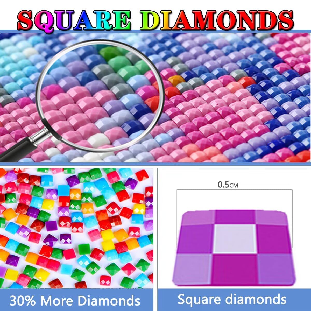 Diamond Painting Erwachsene Scenery Diamant Painting Bilder, Diy Diamond Painting Eckige Steine, Diamond Painting Groß Dimond Painting, 5D Vollbohrer Diamant Malerei Bastelset 90X120cm für Wanddekor