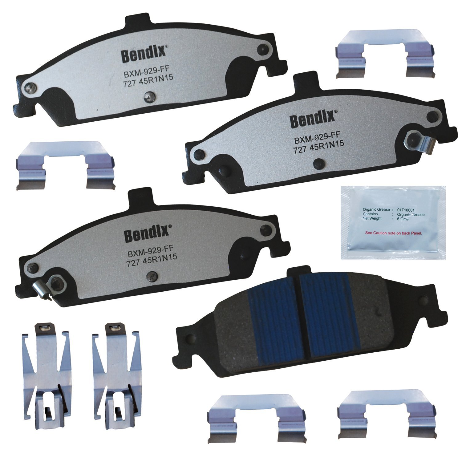 Bendix Fleet Metlok MKD727FM Semi-Metallic Front Brake Pads for Chevrolet Classic 2005-2004, Malibu 2003-1997, Oldsmobile Alero 2004-1999, Cutlass 1999-1997, Cutlass Supreme 1997