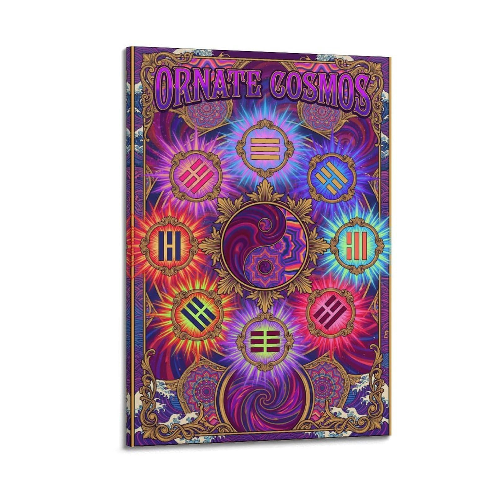OKNGB China Tai Chi Yin Yang Bagua Healing Meditation Poster Decorative Painting Canvas Art Picture 24x36inch(60x90cm)
