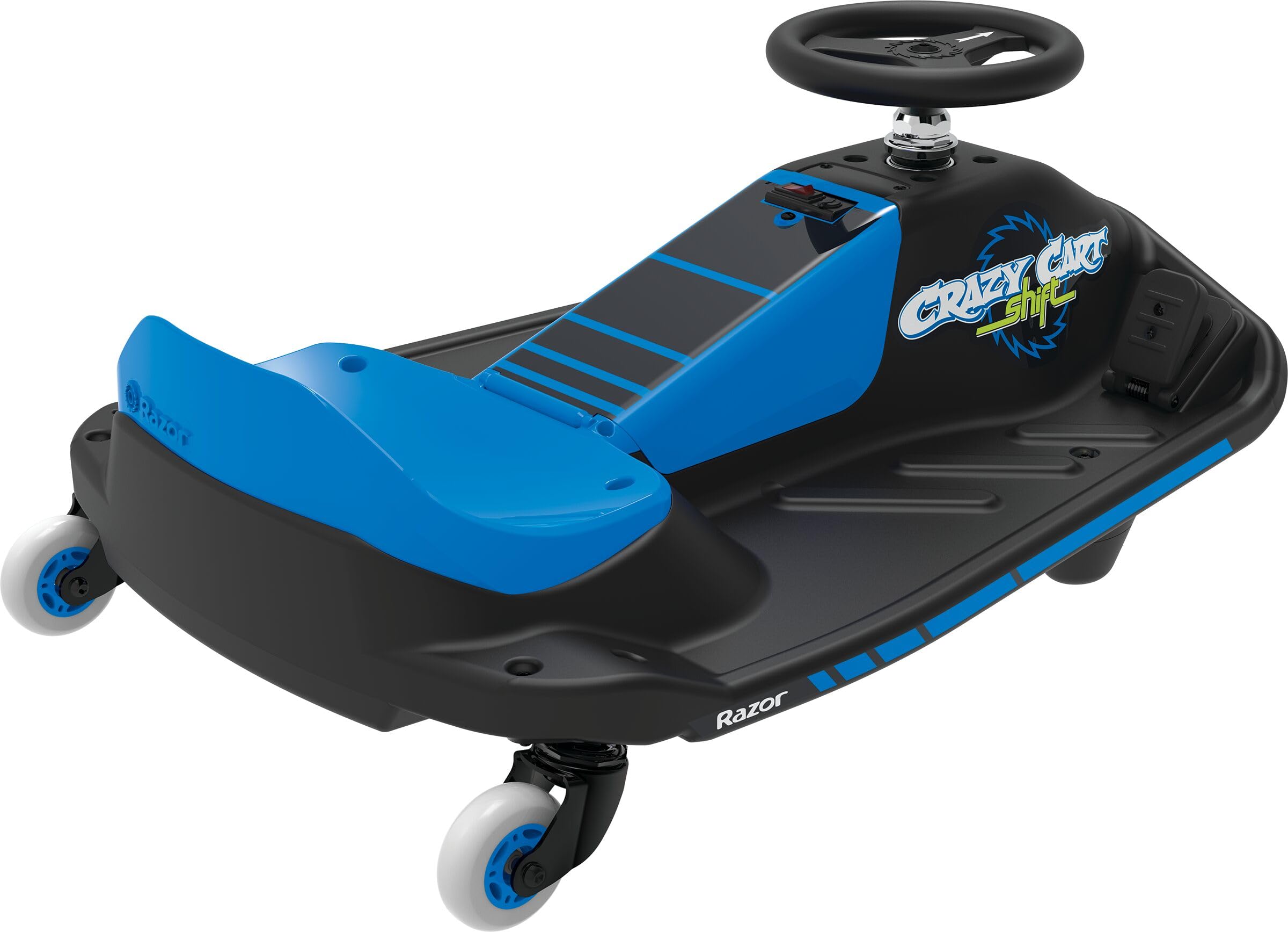 Crazy Cart Shift LV – Razor litowo Drift Kart dla dzieci, wysokowydajny silnik o mocy 100 W, szybsze ładowanie, lżejsza konstrukcja, o zmiennej prędkości