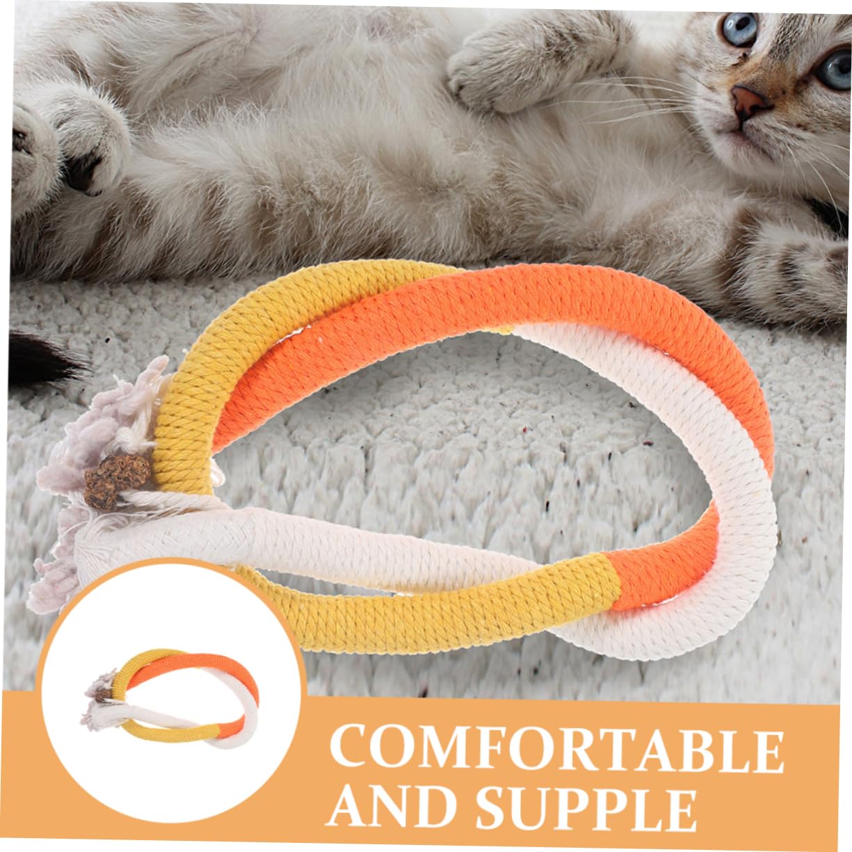 INOOMP 15pièces Jouets à Mordre pour Chats Jouets Interactifs Corde à Chat pour Éveiller Instinct De Jeu Nettoyage Intérieur