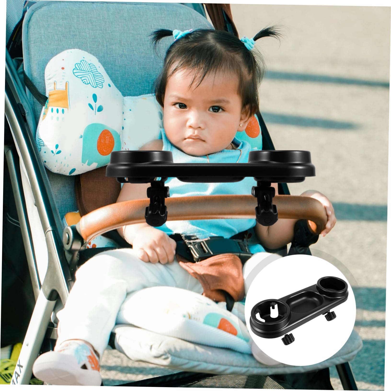 Plateau De Rangement Pour Poussette Support Léger Avec Porte-gobelet Et Assiette à Nourriture Pour Garçon Fille Et Utilisation Quotidienne