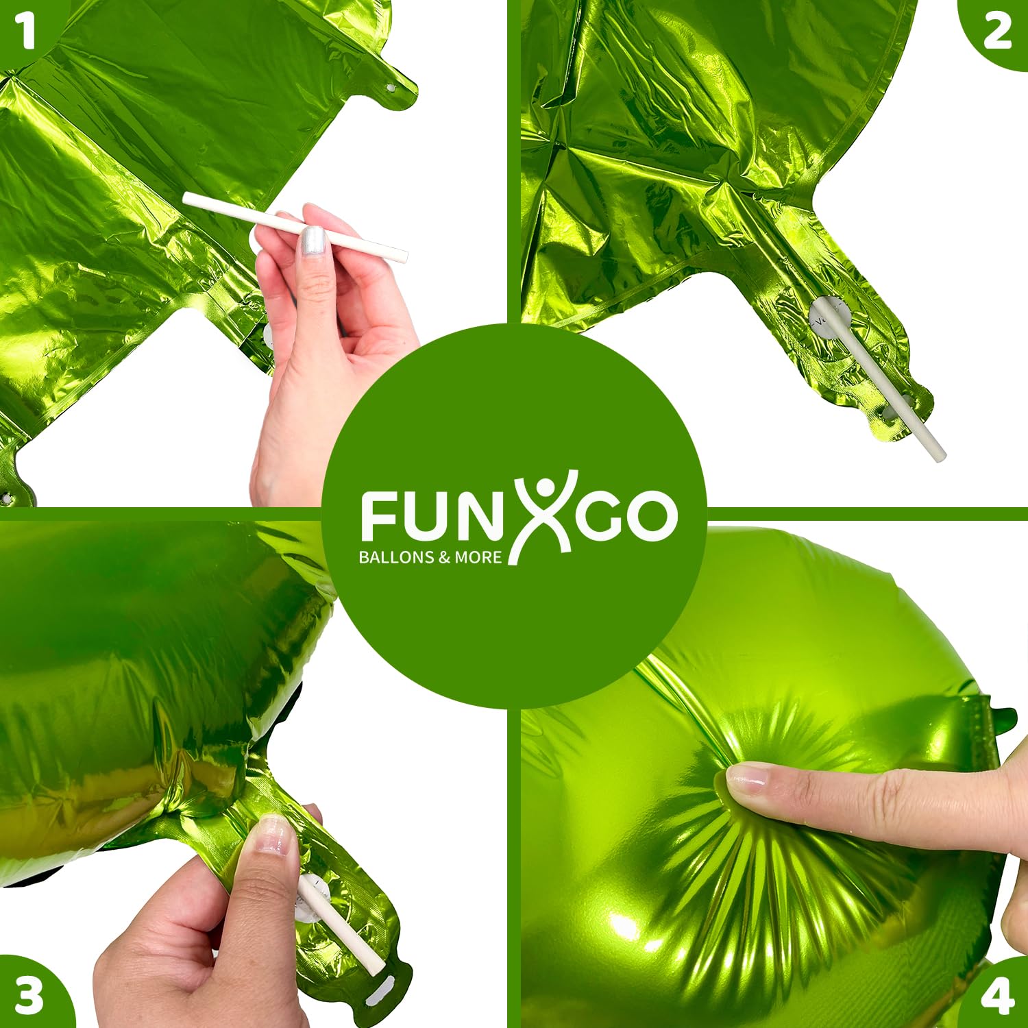 Palloncino numero 4 verde – Numero gigante palloncino circa 100 cm – Palloncino numero 4 – vola con elio – per 4 ° compleanno, matrimonio, anniversario, festa, decorazione per feste
