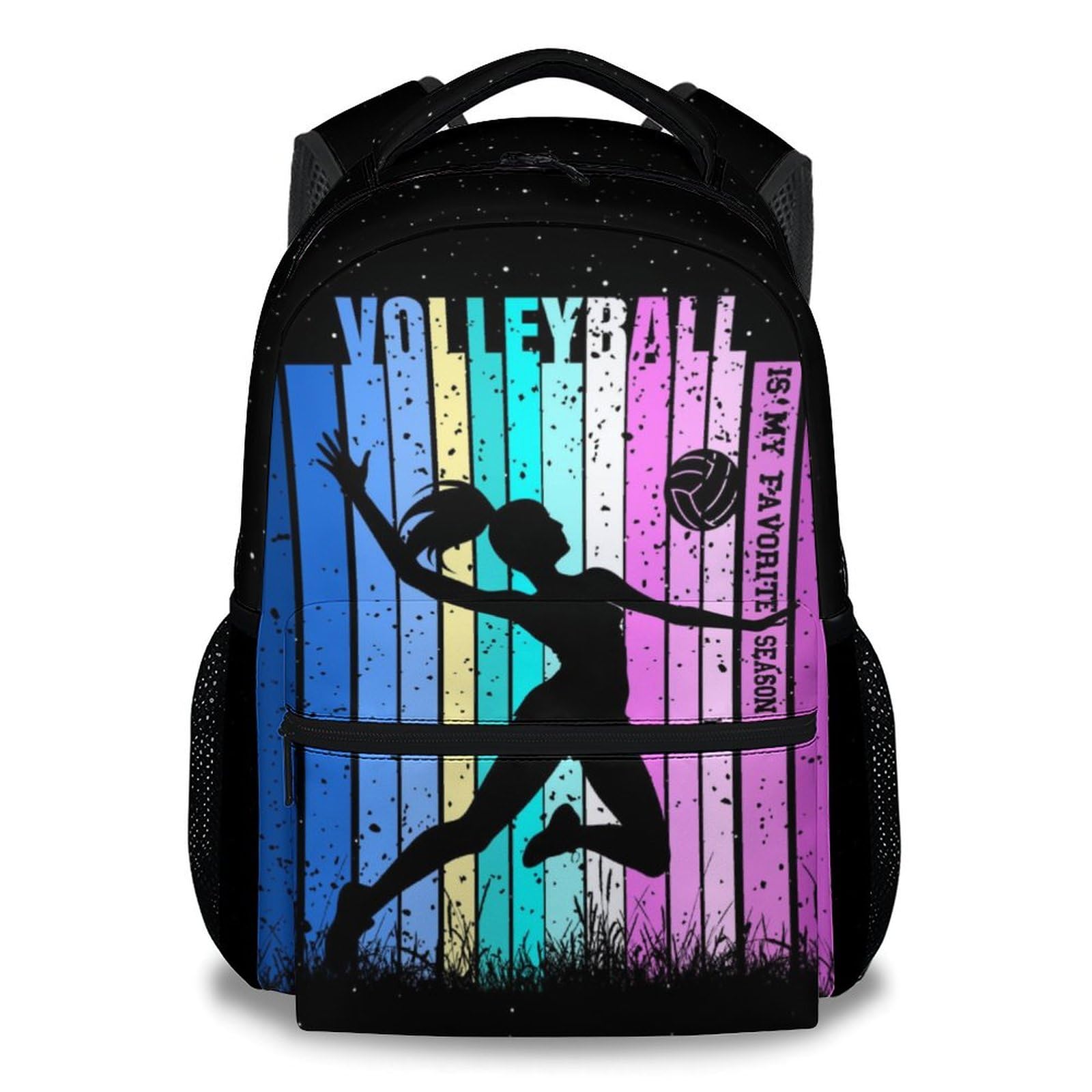 UNIKITTY Girls Backpack for School - Volleyball Backpack for Teen Girls - Sport Theme Bookbag - 17 Inch Children's School Bag for Elementary