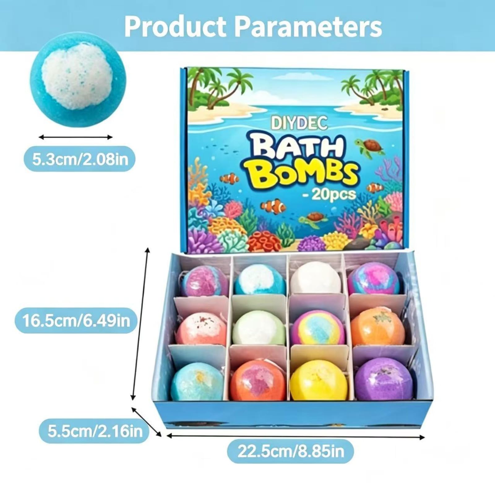 12Stück Bath Bomb Gift Set for Kids,Badekugeln kinder mit überraschung, Natrual und organische Blase Bad Bomben,Badekugeln, Geschenk für Kinder,Schaumbad,Fizzy bath bomb,Bath bombs gift