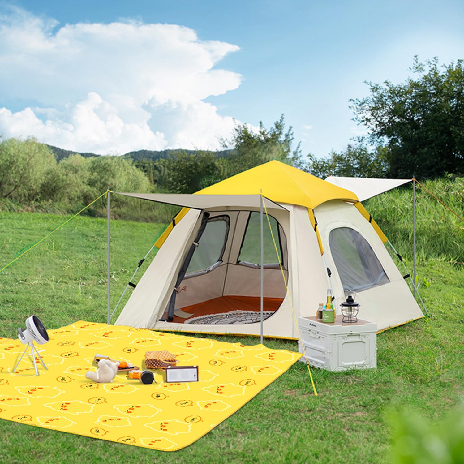 Plażowy koc piknikowy, wodoodporny, przenośny, zmywalny, odporny na piasek, składany koc kempingowy z uchwytem, idealny do grilla, na zewnątrz, w podróż, do parku