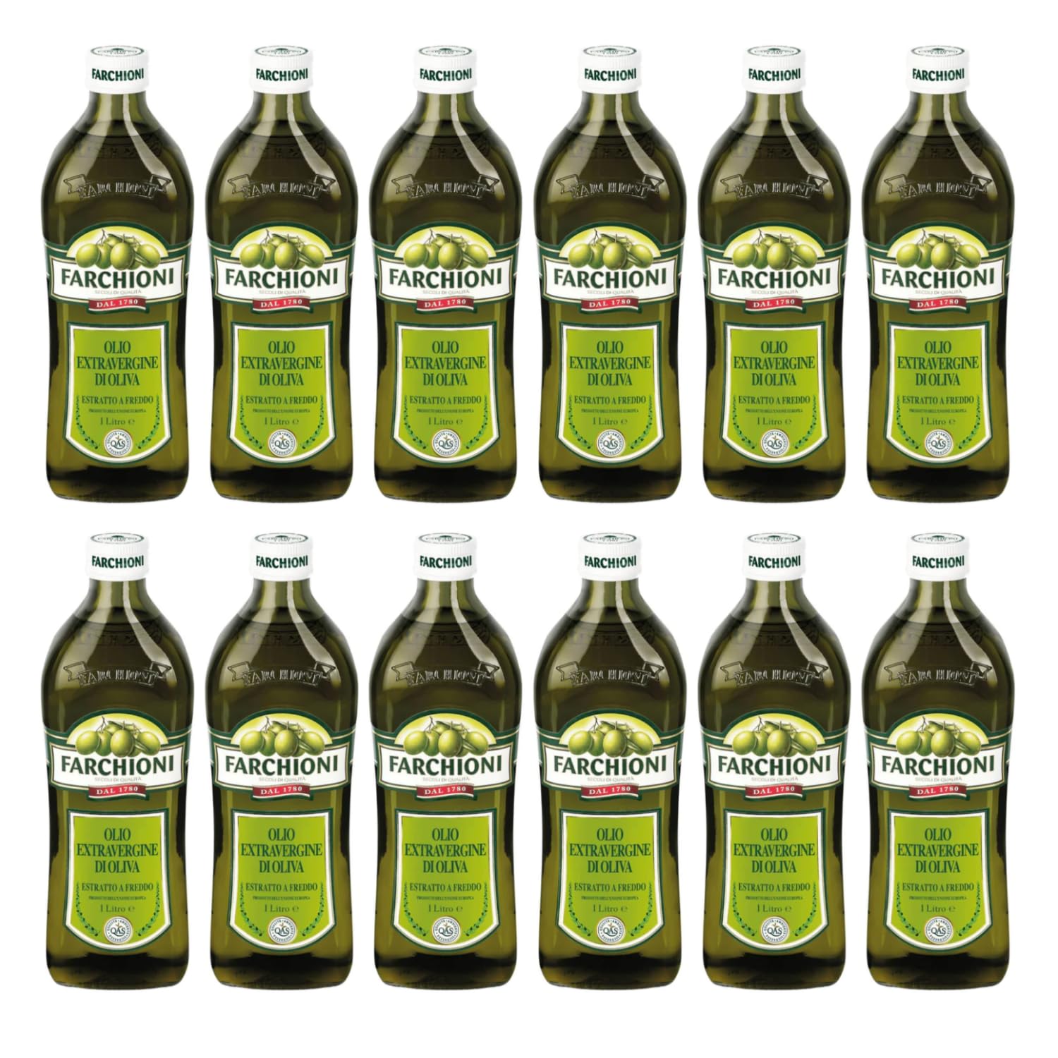 Farchioni Classico Olio Extra Vergine di Oliva Italia incl. e-book (12 x 1 l)