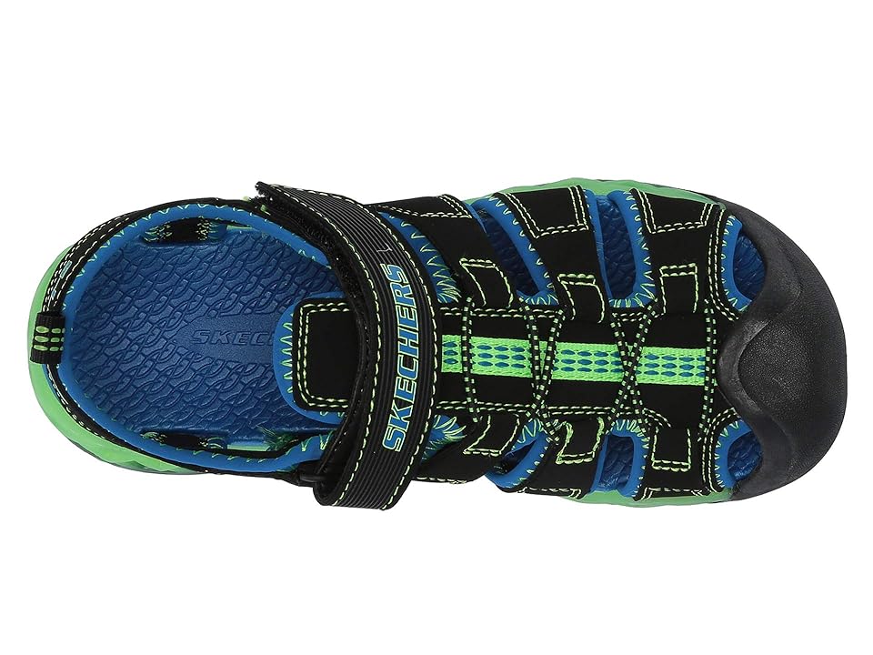 

SKECHERS KIDS Flex - Flow 90707L (Little Kid/Big Kid) (Black/Blue/Lime) Boy's Shoes, Multi