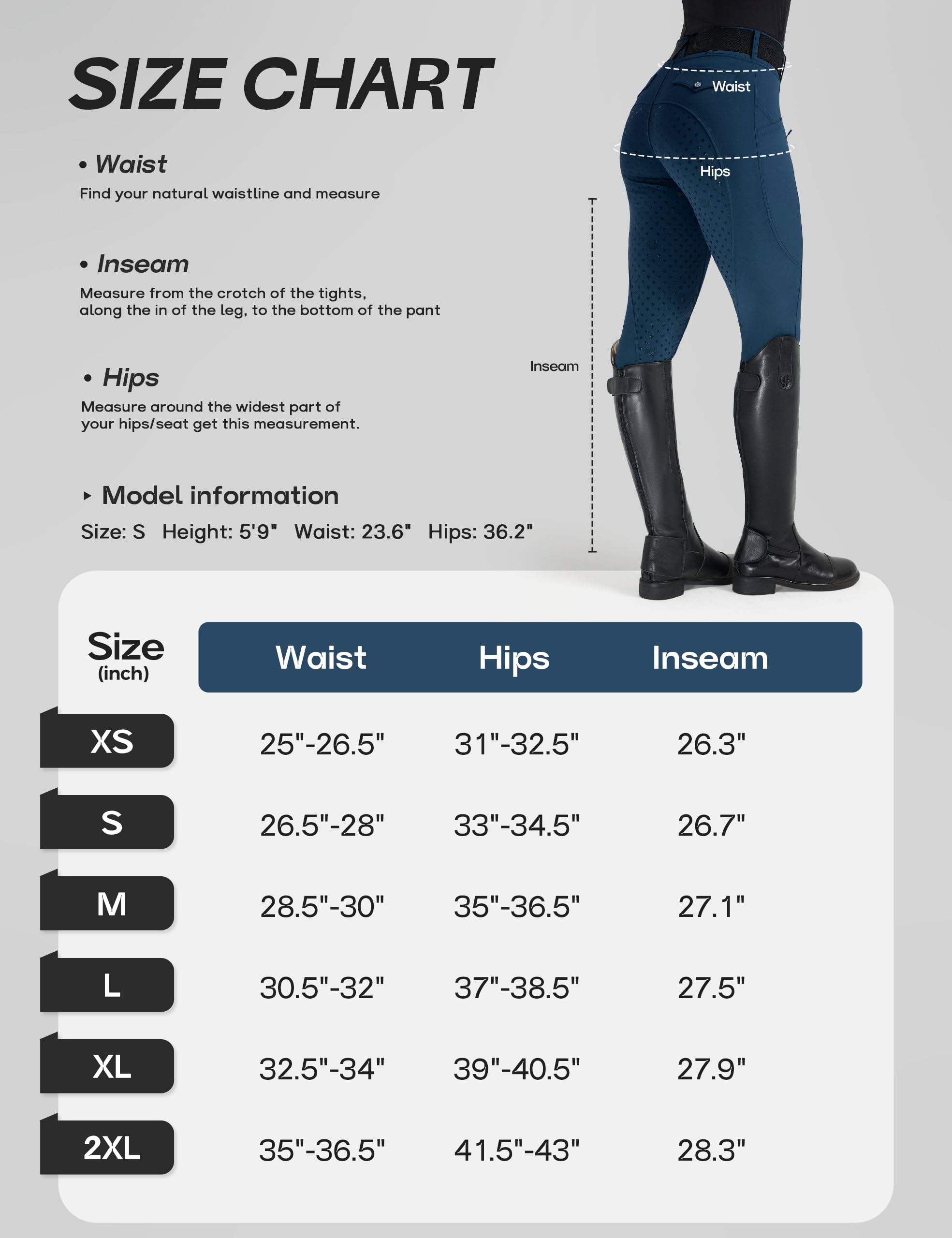 FitsT4 Sports Pantalon d'équitation pour femme - Taille haute - Avec poches