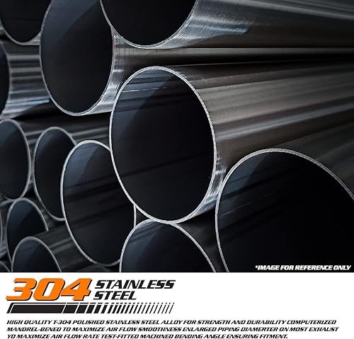 Miniatura 9 de M-AUTO Silenciador de una sola cámara, entrada interior de 2.5 pulgadas y salida de 3 pulgadas, universal, 20 pulgadas, longitud total, silenciador