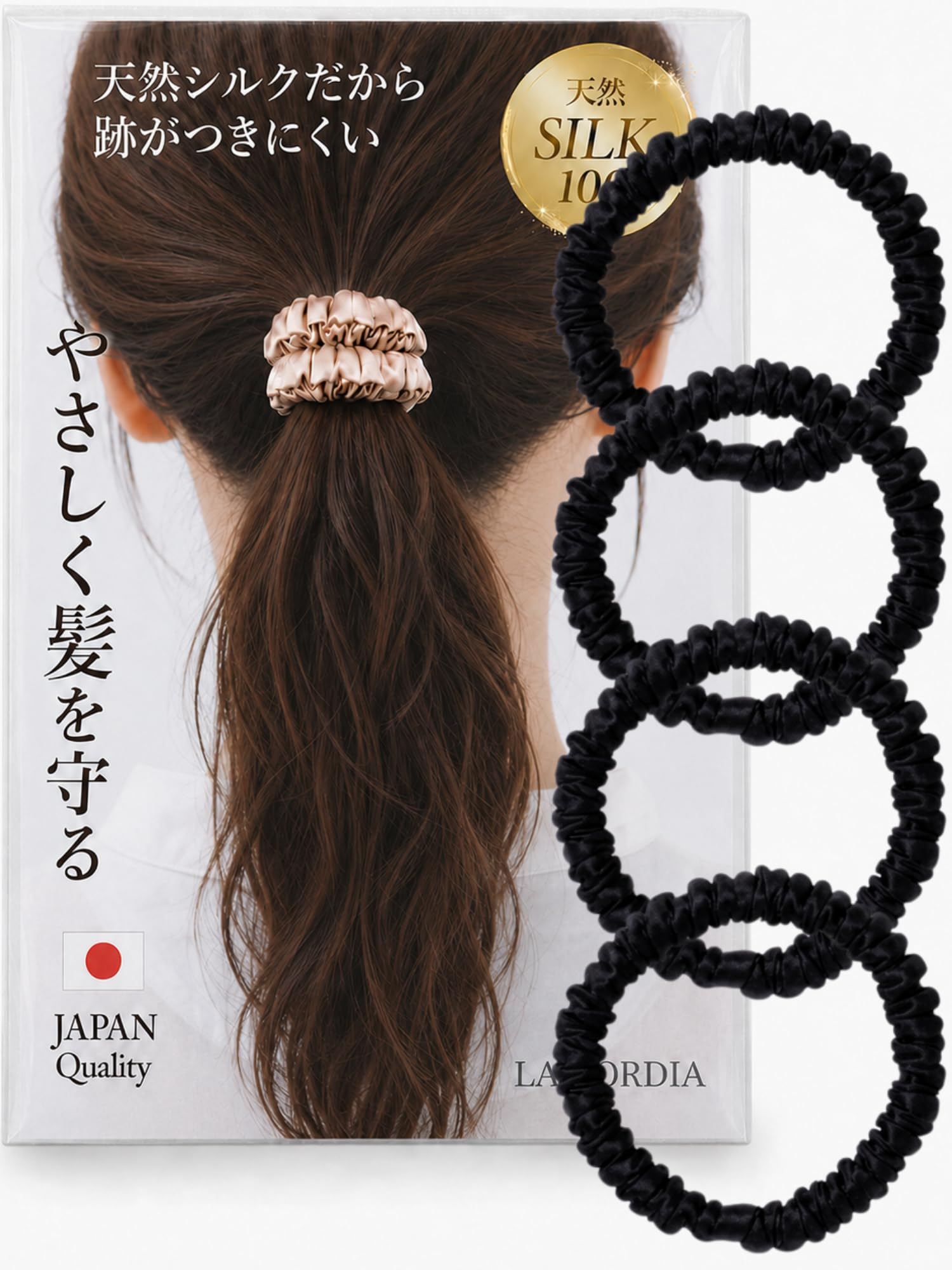 Amazon.co.jp: 【髪も喜ぶ シルク 100％】 ヘアゴム シュシュ あとが