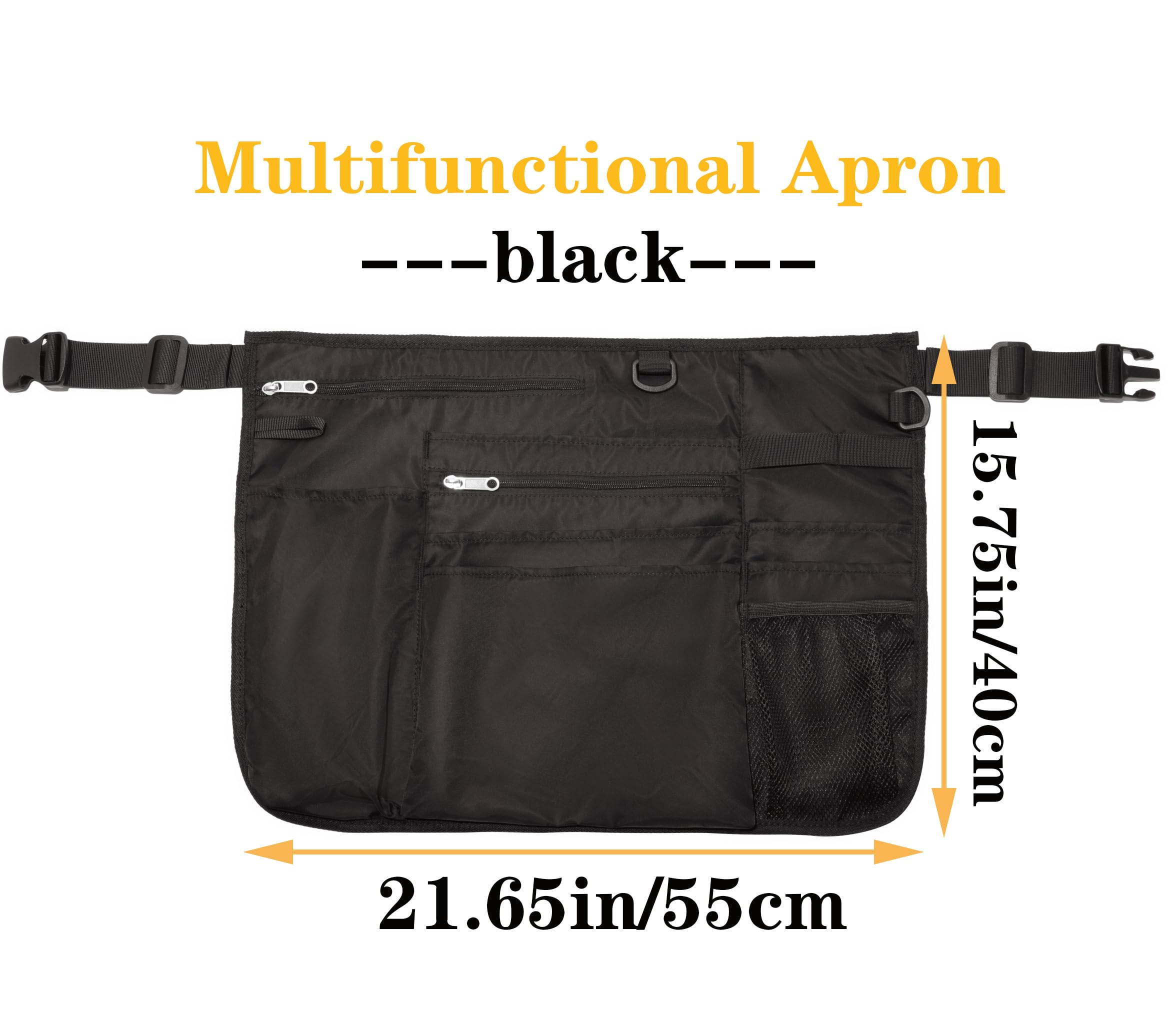 Bafelia Delantal de limpieza impermeable con 8 bolsillos, suministros de limpieza para el hogar, delantal ligero y duradero