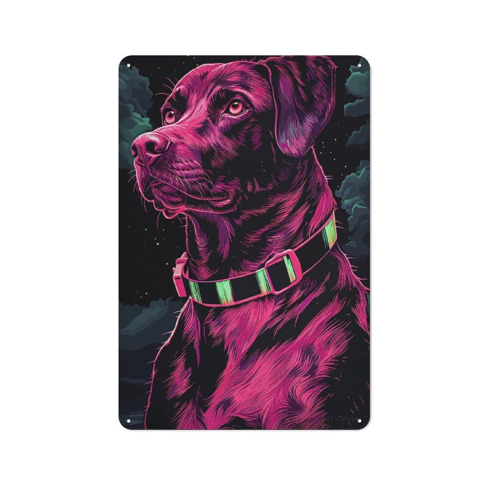 Beautiful Dog Metal Wall Plaque for Travel Lovers, Birthday, Housewarming Or Christmas Gift, 30x20cm
