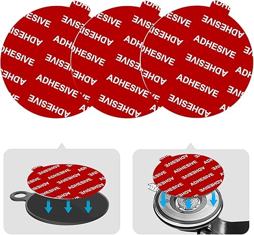 PKYAA Kit de repuesto adhesivo adhesivo para tablero, 3 calcomanías de doble cara resistentes al calor de 2.76 pulgadas (2.756 in) para ventosa,