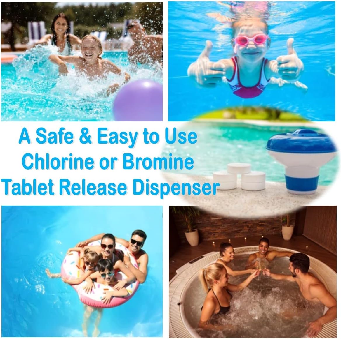 DB Floating Dispenser for Chlorine & Bromine Tablets or Granules, For