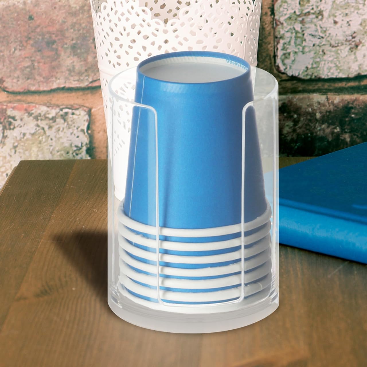 PRETYZOOM Pappbecherhalter 2 Stück Organizer Für Einwegbecher Kompakter Pappbecher-Spender Zur Aufbewahrung in Küche Haushalt Gastronomie 3.54X2.76X2.76In