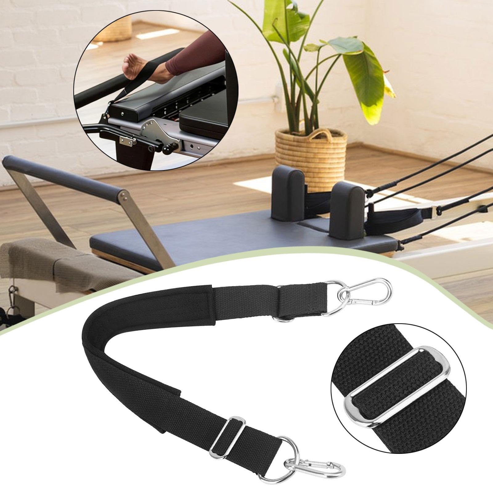 Cinghia per Piedi da Pilates, Cinghia Yoga e Ginnastica, Allenamento Regolabile 60-78 Cm, Accessori per Pilates, Grado di Fissare la Postura PER Fitness Gambe e Corpo Allungamento