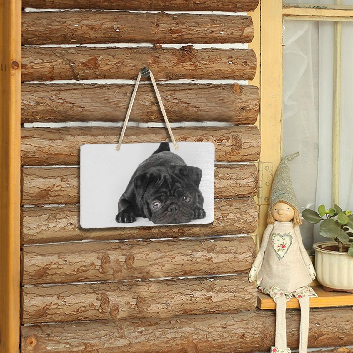 Amazon.co.jp: 表札 アパート 番地表札 部屋番号 パグ 犬 動物 表札板