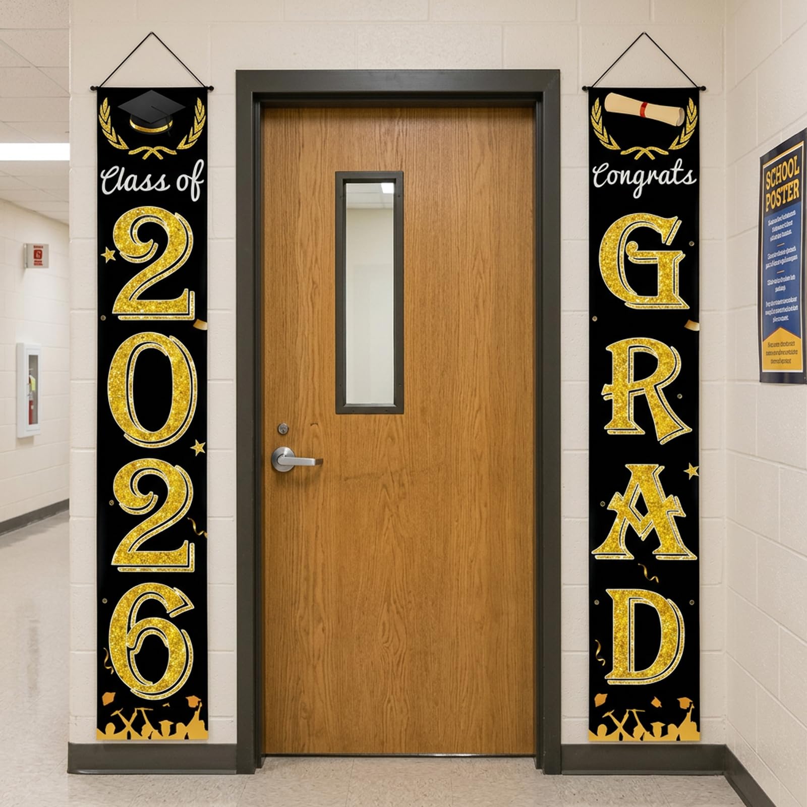 Graduation Banner, Graduation Decorations, Class of 2026 Congratulations Outdoor Porch Sign for Graduation Party, Prom Decorations 2026 Leavers 2026 Decorations Graduation Ceremony Backdrop