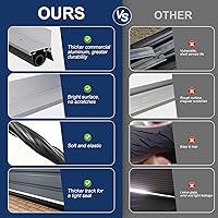 Vista 4 de Juntas de puerta de garaje, sellos de goma inferior en forma de U+O resistentes con base de retención de pista de aluminio + kit de combinación