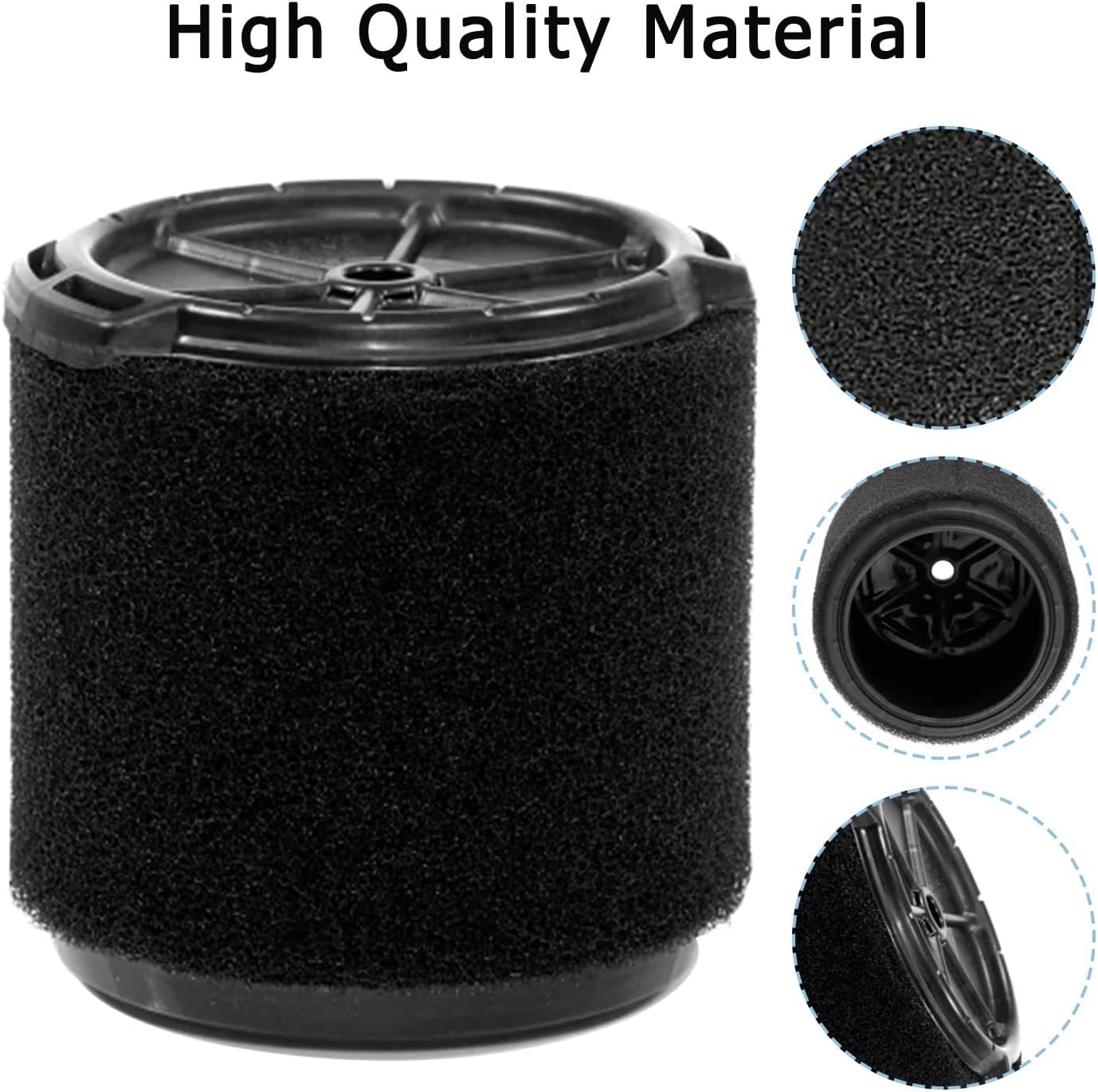 VF3700 Wet Application Foam Filter – Single Cartridge For Ridgid 3 To 4.5 Gallon Shop Vacuums & Wet/Dry Vacs
