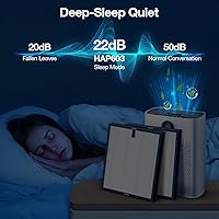 Vista 8 de 2 Pack HAP603 Replacement Filter Compatible with ECOSELF HAP603 / HAP603WF Air Purifier, Air Purifiers Replacement Filter for Home Large Room, #