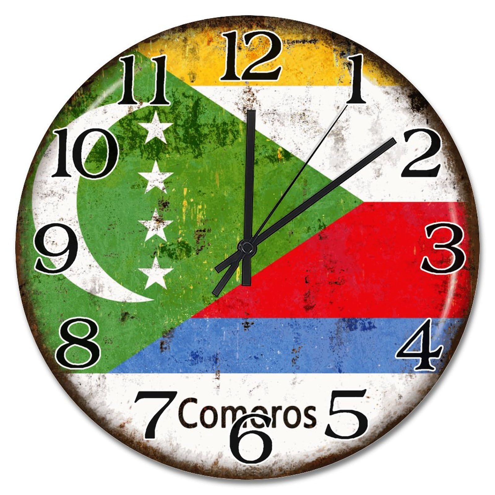 Horloge murale Comores pour une déco de salon zen et silencieuse