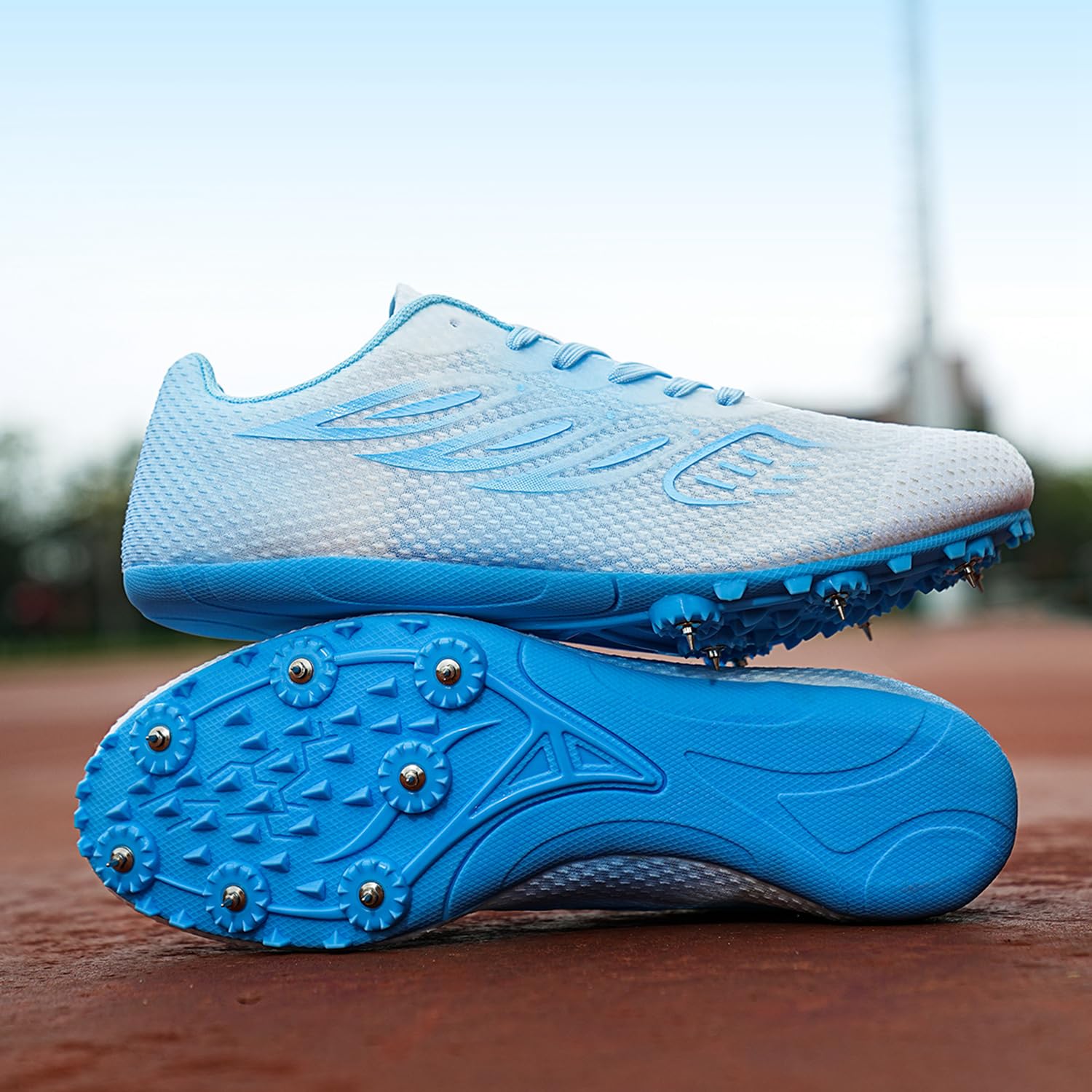 Zapatillas de Atletismo con Pinchos para Correr, Ligeras con Cordones automáticos para Hombre y Mujer